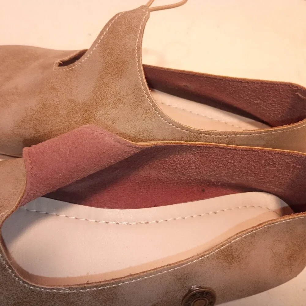 MiniInTheBox Women's Sz 8US/38EU Tan Leather Mary Jane Flats - Picture 11 of 11